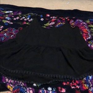 Forever 21 cross back peplum tank